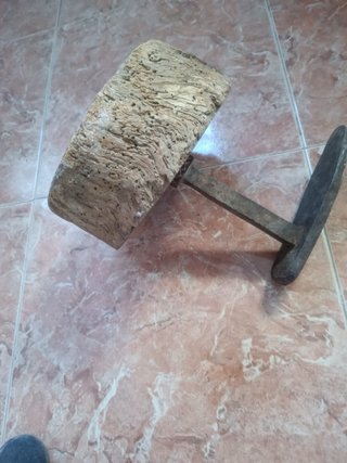 Yunque de zapatero antiguo, pie de hierro o horma