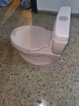 Inodoro infantil rosa
