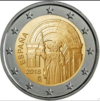 Moneda 2€ España 2018 Santiago nueva