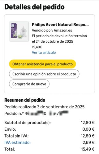 Pack Biberón Philips Avent Natural Response Chupet