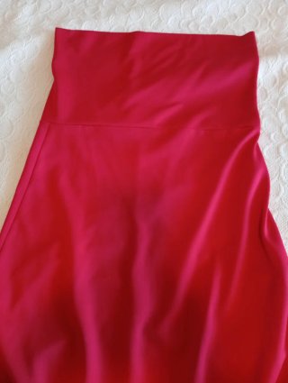 Falda Flamenco Ensayo Licra Roja Talla Única