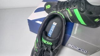 Zapatillas Sparco Negras y Verdes Talla 42