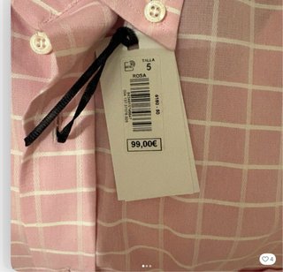 Camisa Mirto Cuadros Rosa Talla 5