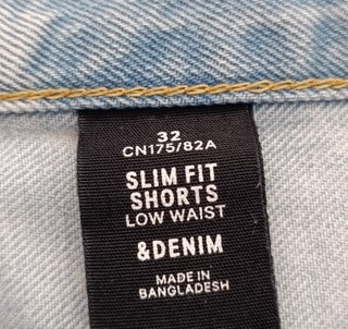 Bermuda vaquera azul claro H&M talla 32 hombre