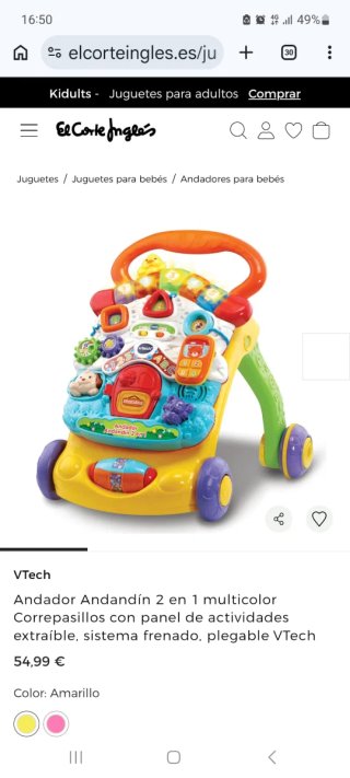 Andador Andandín 2 en 1 multicolor correpasillos