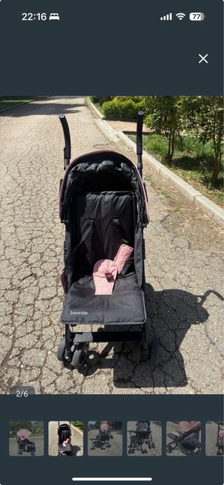 Silla de paseo rosa