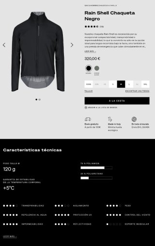 Chubasquero Q36.5 Rain Shell Negra