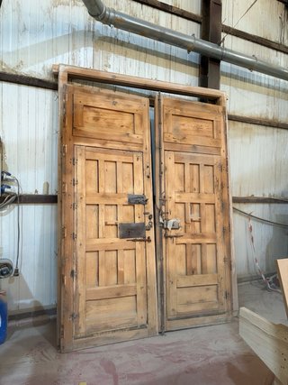 Puerta doble entrada madera maciza