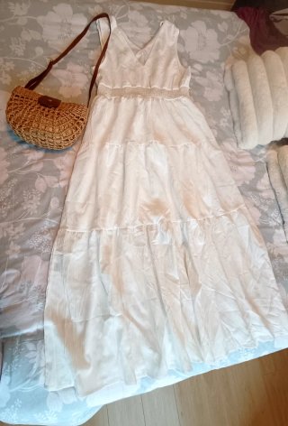 Vestido blanco largo veraniego