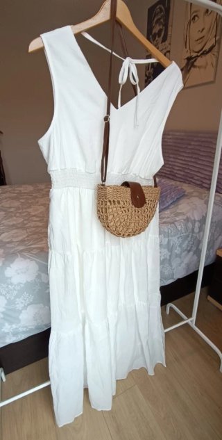 Vestido blanco largo veraniego
