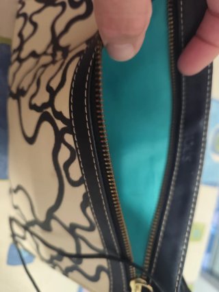 Bolso de mano Tous blanco y negro