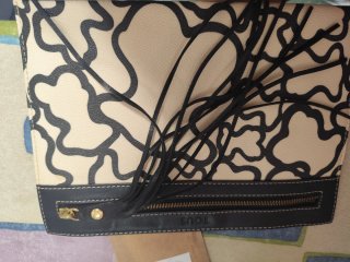 Bolso de mano Tous blanco y negro