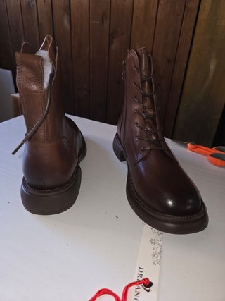 Botas de cuero mujer marrones