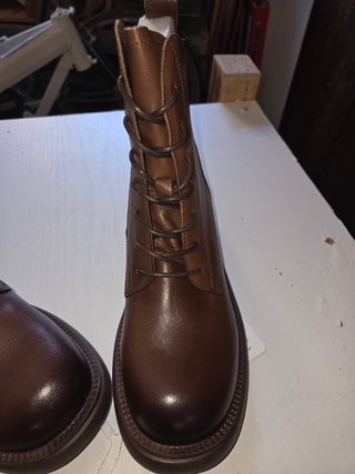 Botas de cuero mujer marrones