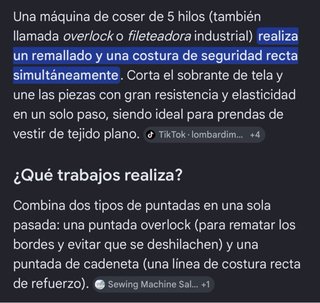 Máquina de coser 5 hilos