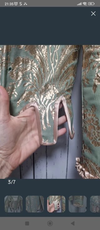 Corpiño Fallera Brocado Verde y Dorado