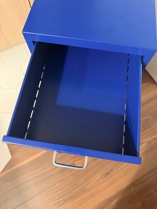 Cajonera IKEA HELMER azul metálica