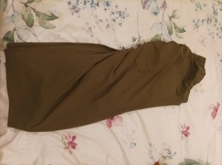 Falda de tubo verdes de corte recto