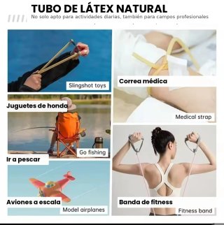 Goma elástica de látex para pesca submarina