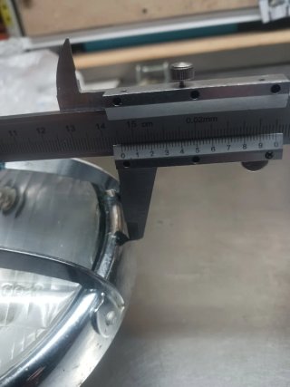 Faro moto clásica cromado rejilla