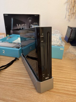 Nintendo Wii Negra Completa + Juegos