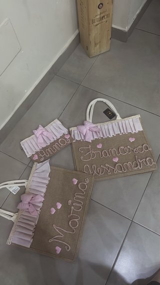 Borse personalizzate in juta Vare misure