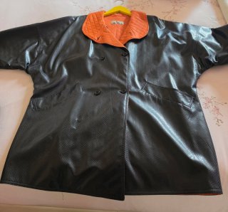 Gabardina ANA ISASA Negra/Naranja Talla Única