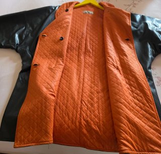Gabardina ANA ISASA Negra/Naranja Talla Única