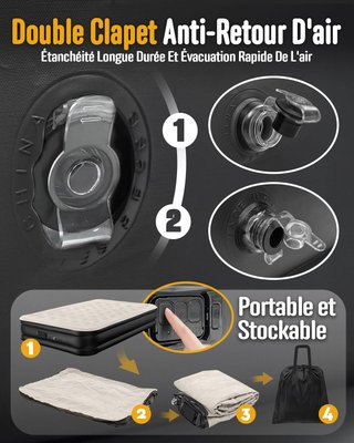 Colchón de Aire Doble Zenmos con Bomba