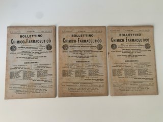 Antico set cartaceo di Farmaceutica