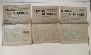 Antico set cartaceo di Farmaceutica