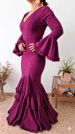 Traje de Flamenca Buganvilla con Lunares