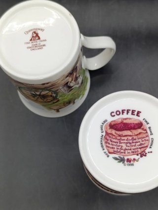 Set tazas mug porcelana inglesa