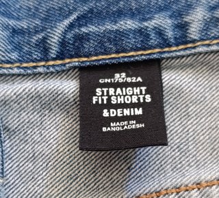 Bermuda vaquera azul H&M talla 32 hombre