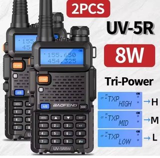 2 Baofeng UV-5R Walkie Talkie Dual Band