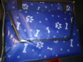 Trasportino Pieghevole Auto Cani Gatti Blu