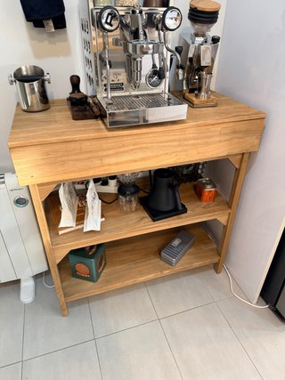 Mesa auxiliar madera maciza 3 niveles