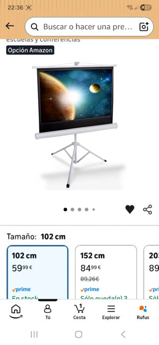 Pyle Pantalla Proyección Portátil 102 cm