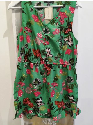 Mono corto estampado floral verde