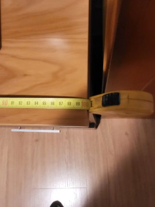 Mueble de comedor madera y cristal