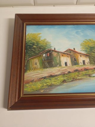 Cuadro paisaje rural,34x42 cm