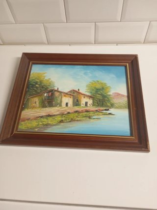 Cuadro paisaje rural,34x42 cm
