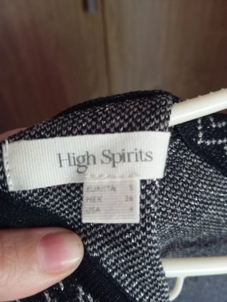 Vestido High Spirits Zigzag Negro Blanco Talla XS
