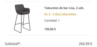 Taburetes altos Westwing Lisa (2 uds)