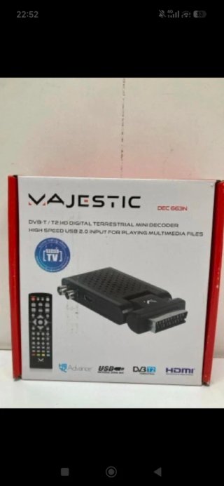 Decodificador TDT HD Majestic DVB-T2 HDMI USB
