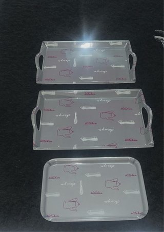 Set di 3 vassoi da cucina