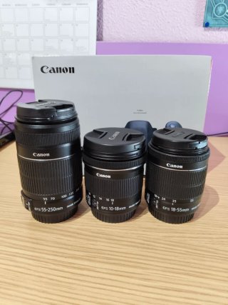 Canon EOS 80D + 3 objetivos + Bolsa + kit limpieza