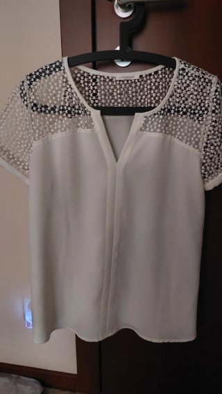 Blusa in pizzo macramé