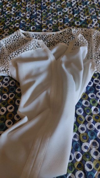 Blusa in pizzo macramé