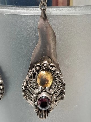 Orecchini vintage oro e argento